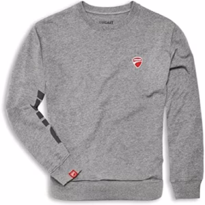 Ducati Logo Round Neck Sweater (Grey)