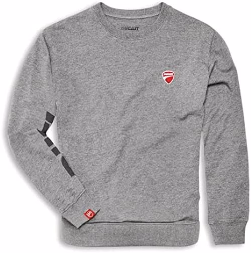 Ducati Logo Round Neck Sweater (Grey)