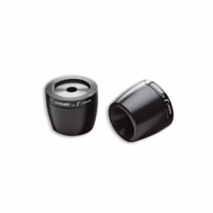 DUCATI BILLET BAR END HANDLEBAR COUNTERWEIGHTS – BLACK