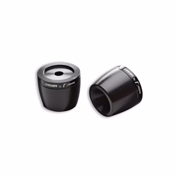 DUCATI BILLET BAR END HANDLEBAR COUNTERWEIGHTS – BLACK