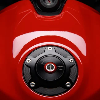 DUCATI PANIGALE RIZOMA RACING FUEL TANK GAS CAP BLACK