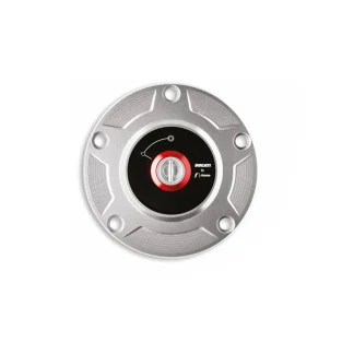 DUCATI BILLET ALUMINUM FUEL TANK CAP - SILVER