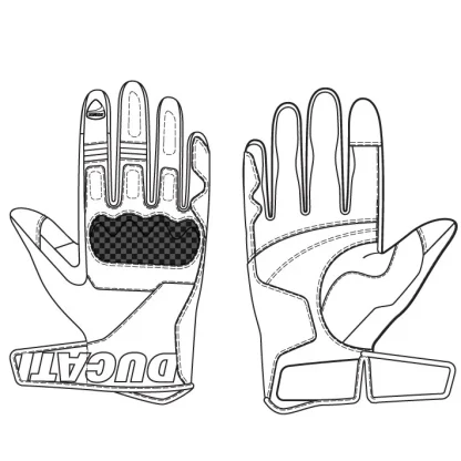 Ducati Company C2 2.0 Gloves - Black/Gray/Red - Image 2